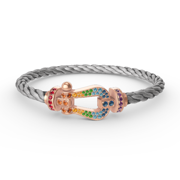 [Am jewelry]FORCE LARGE HORSESHOE  COLORED DIAMOND BRACELET ROSE GOLD