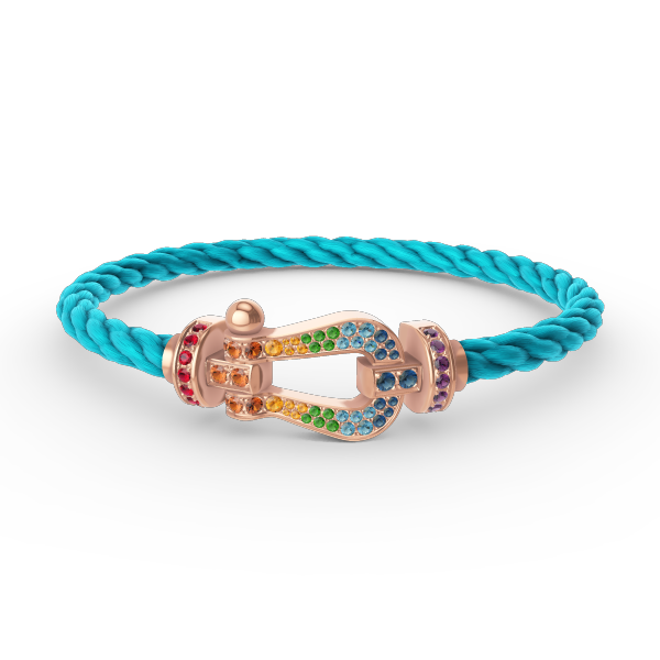 [Am jewelry]FORCE LARGE HORSESHOE  COLORED DIAMOND BRACELET ROSE GOLD