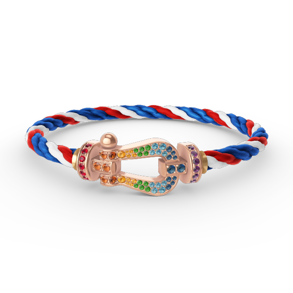 [Am jewelry]FORCE LARGE HORSESHOE  COLORED DIAMOND BRACELET ROSE GOLD