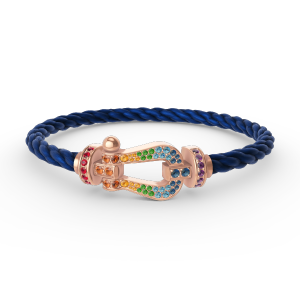 [Am jewelry]FORCE LARGE HORSESHOE  COLORED DIAMOND BRACELET ROSE GOLD