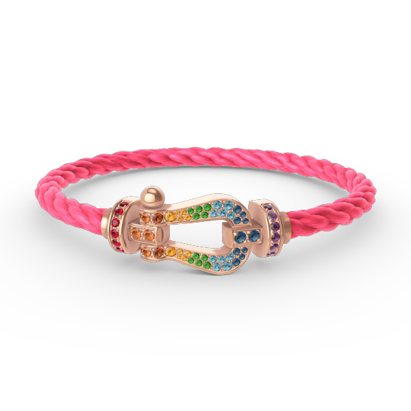 [Am jewelry]FORCE LARGE HORSESHOE  COLORED DIAMOND BRACELET ROSE GOLD
