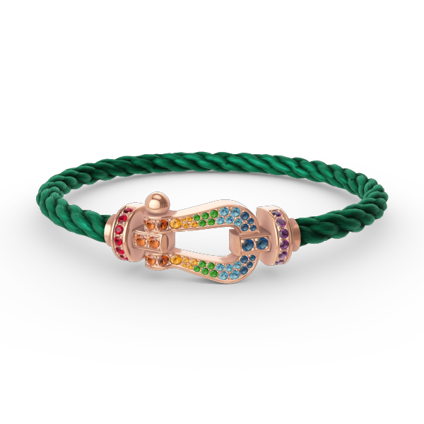 [Am jewelry]FORCE LARGE HORSESHOE  COLORED DIAMOND BRACELET ROSE GOLD