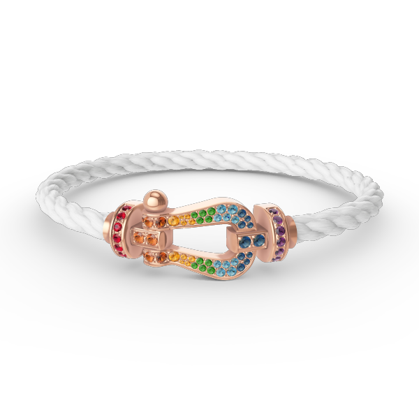[Am jewelry]FORCE LARGE HORSESHOE  COLORED DIAMOND BRACELET ROSE GOLD