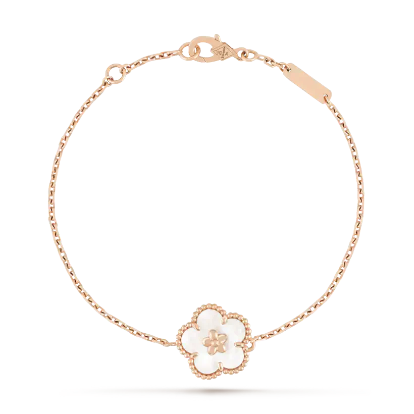 [Am jewelry]LUCKY WHITE MOP PLUM BLOSSOM  BRACELET