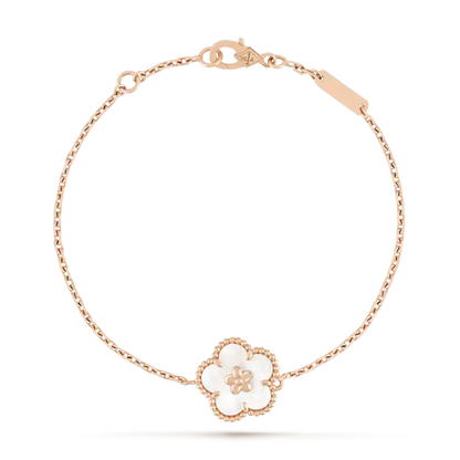 [Am jewelry]LUCKY WHITE MOP PLUM BLOSSOM  BRACELET