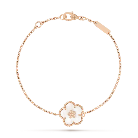 [Am jewelry]LUCKY WHITE MOP PLUM BLOSSOM  BRACELET
