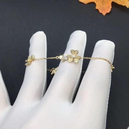 [Am jewelry]FRIVOLE GOLD 5 FLOWERS BRACELET