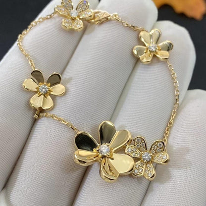 [Am jewelry]FRIVOLE GOLD 5 FLOWERS BRACELET