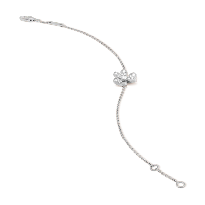 [Am jewelry]FRIVOLE SILVER FLOWER DIAMOND BRACELET