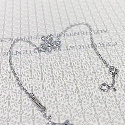 [Am jewelry]FRIVOLE SILVER FLOWER DIAMOND BRACELET