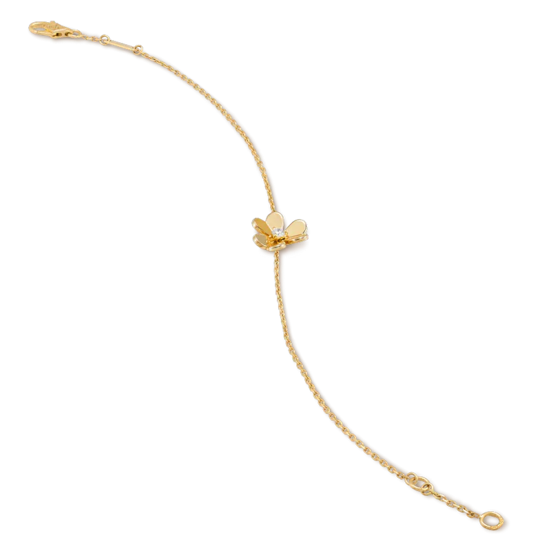 [Am jewelry]FRIVOLE GOLD FLOWER PINK MALACHITE BRACELET