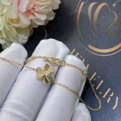 [Am jewelry]FRIVOLE GOLD FLOWER PINK MALACHITE BRACELET