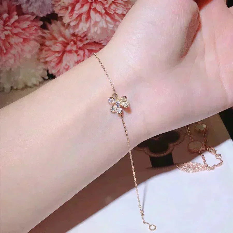 [Am jewelry]FRIVOLE GOLD FLOWER DIAMOND BRACELET