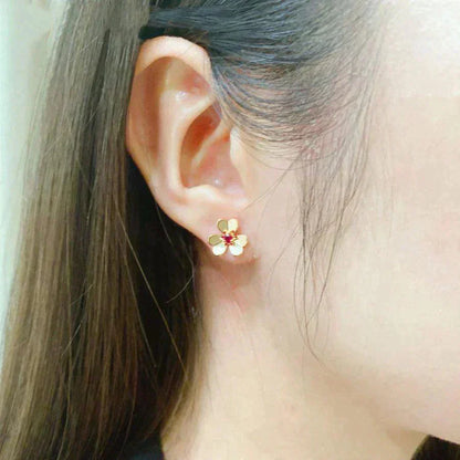 [Am jewelry]FRIVOLE  FLOWER PINK EARRINGS