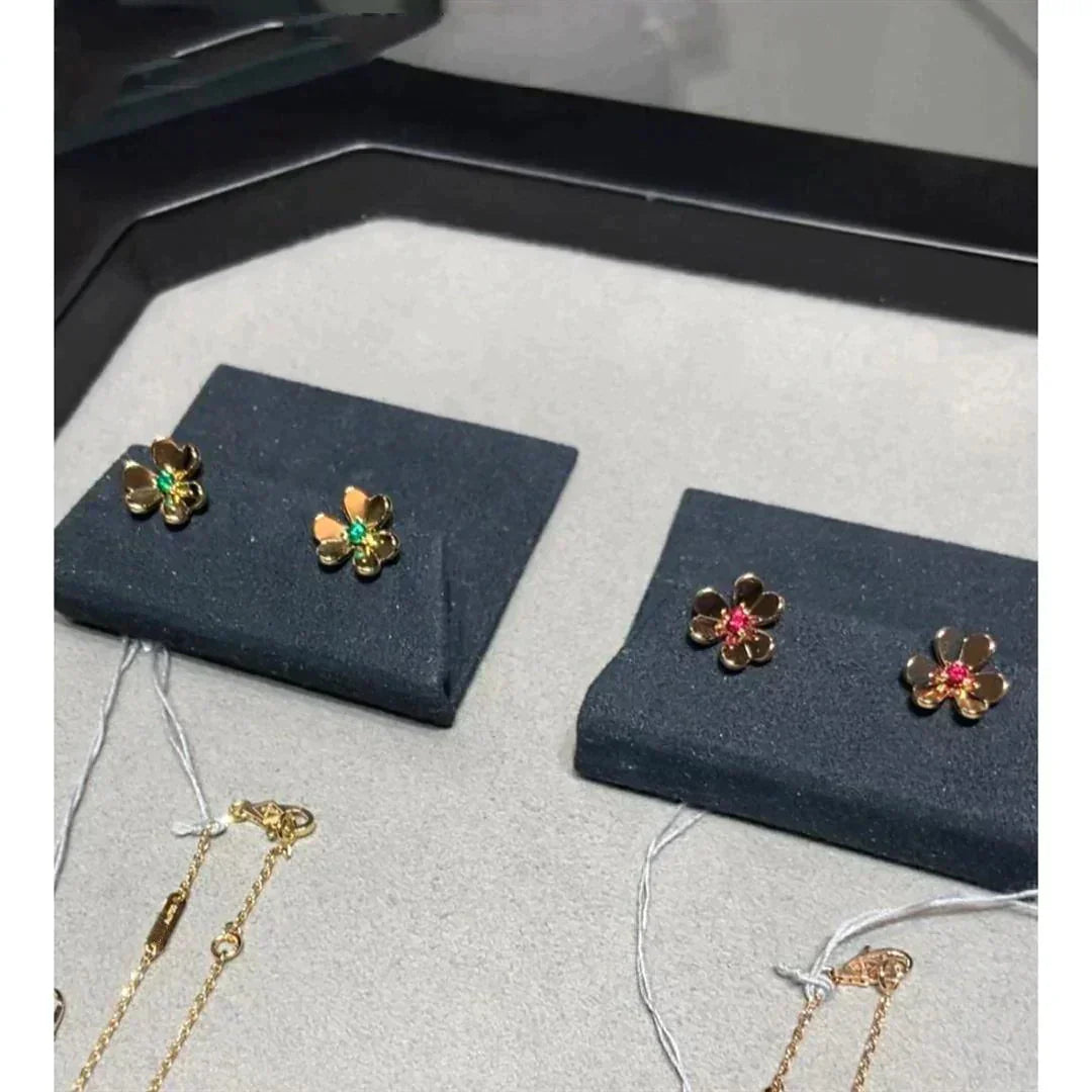 [Am jewelry]FRIVOLE  FLOWER PINK EARRINGS