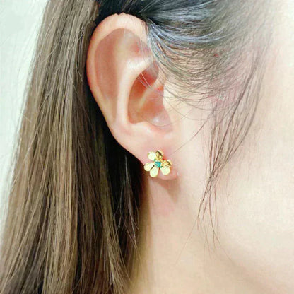 [Am jewelry]FRIVOLE  FLOWER MALACHITE EARRINGS