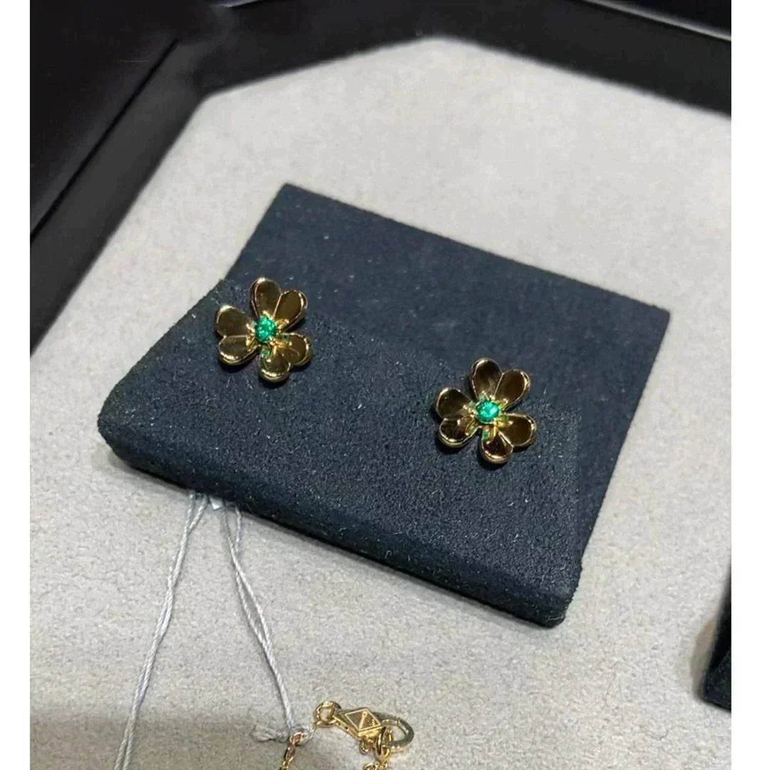 [Am jewelry]FRIVOLE  FLOWER MALACHITE EARRINGS