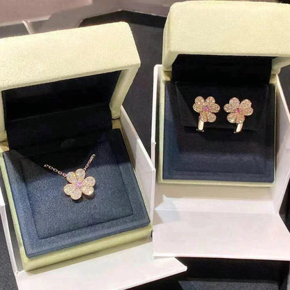 [Am jewelry]FRIVOLE ROSE GOLD FLOWER DIAMOND NECKLACE