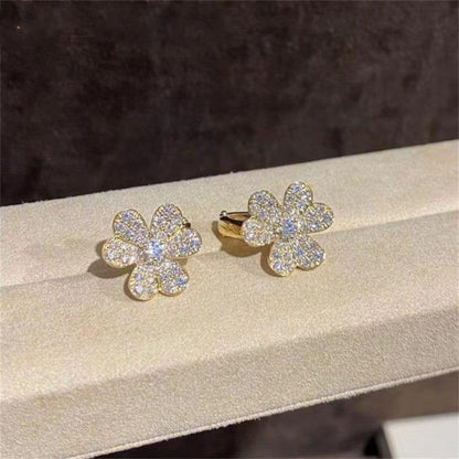 [Am jewelry]FRIVOLE GOLD FLOWER DIAMOND EARRINGS