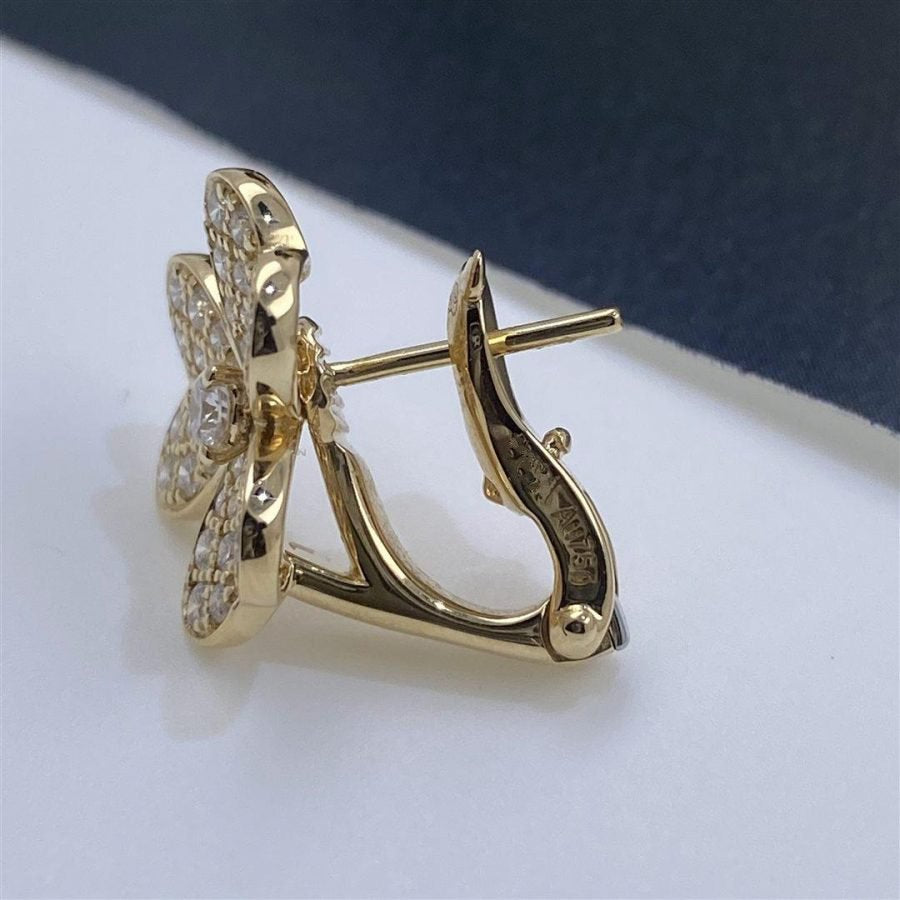 [Am jewelry]FRIVOLE GOLD FLOWER DIAMOND EARRINGS