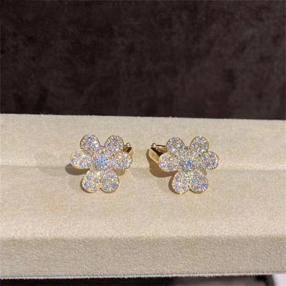 [Am jewelry]FRIVOLE GOLD FLOWER DIAMOND EARRINGS