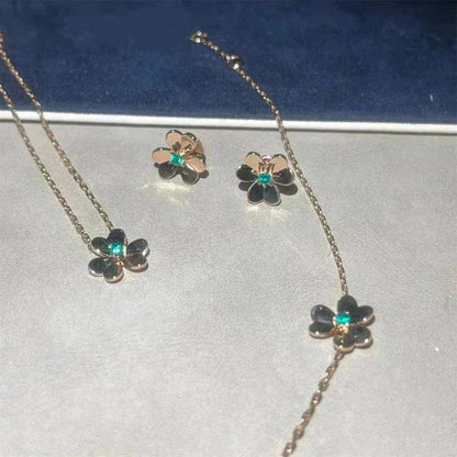 [Am jewelry]FRIVOLE  FLOWER MALACHITE EARRINGS