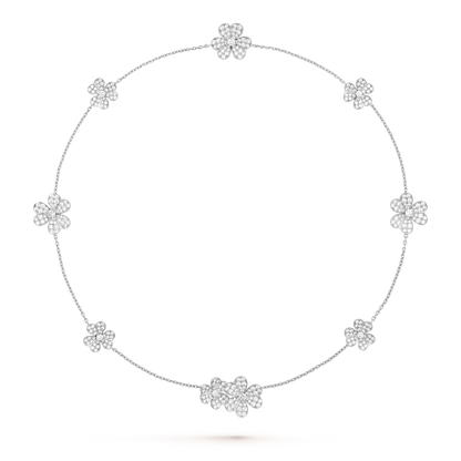 [Am jewelry]FRIVOLE SILVER 9 FLOWERS NECKLACE