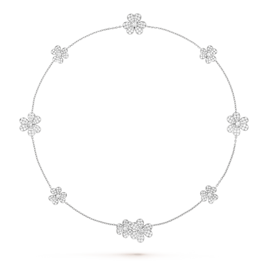 [Am jewelry]FRIVOLE SILVER 9 FLOWERS NECKLACE