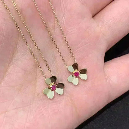 [Am jewelry]FRIVOLE GOLD FLOWER NECKLACE