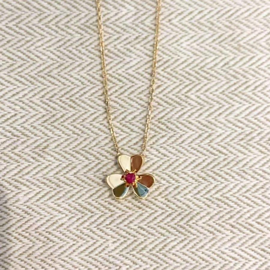 [Am jewelry]FRIVOLE GOLD FLOWER NECKLACE