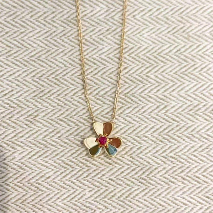 [Am jewelry]FRIVOLE GOLD FLOWER NECKLACE