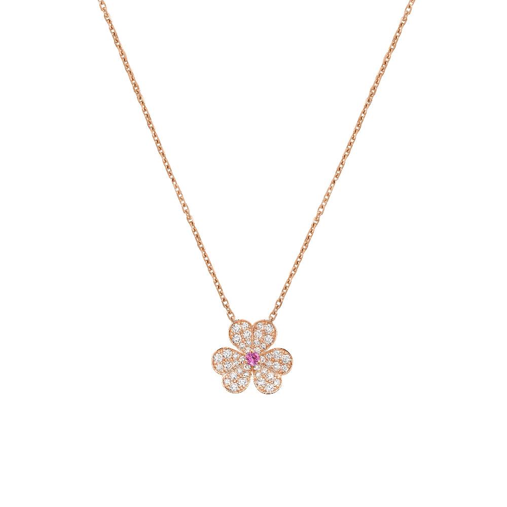 [Am jewelry]FRIVOLE ROSE GOLD FLOWER DIAMOND NECKLACE