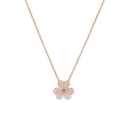 [Am jewelry]FRIVOLE ROSE GOLD FLOWER DIAMOND NECKLACE