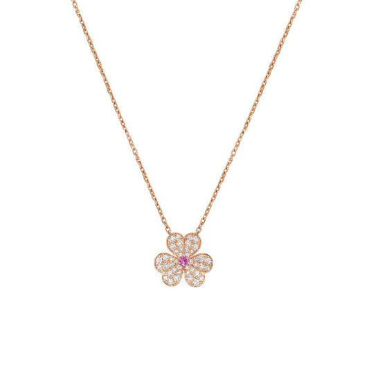 [Am jewelry]FRIVOLE ROSE GOLD FLOWER DIAMOND NECKLACE
