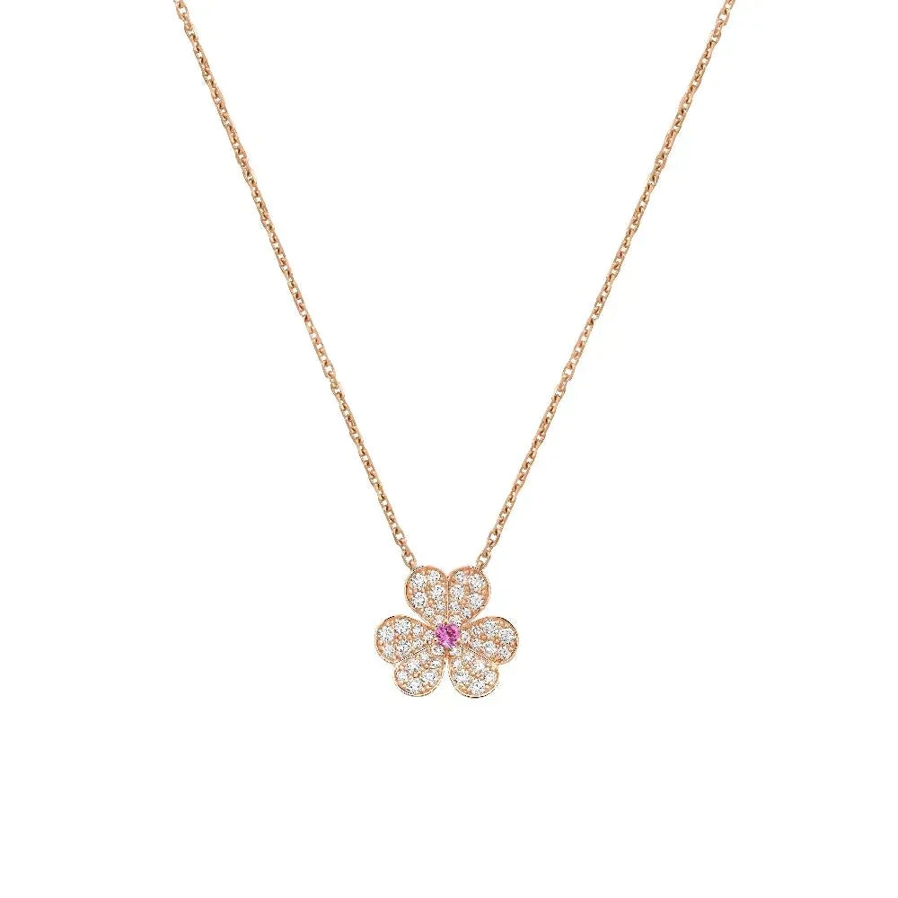 [Am jewelry]FRIVOLE ROSE GOLD FLOWER DIAMOND NECKLACE