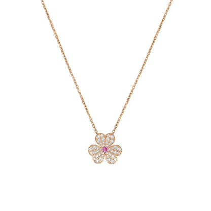 [Am jewelry]FRIVOLE ROSE GOLD FLOWER DIAMOND NECKLACE