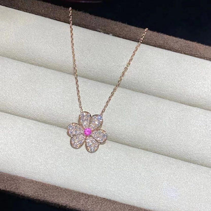 [Am jewelry]FRIVOLE ROSE GOLD FLOWER DIAMOND NECKLACE