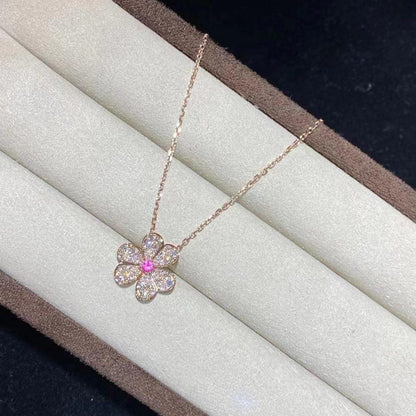 [Am jewelry]FRIVOLE ROSE GOLD FLOWER DIAMOND NECKLACE