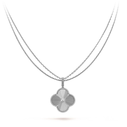 [Am jewelry]CLOVER 25MM SILVER BIG CLOVER NECKLACE