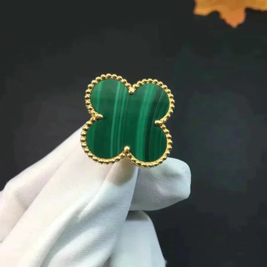 [Am jewelry]CLOVER MALACHITE RING