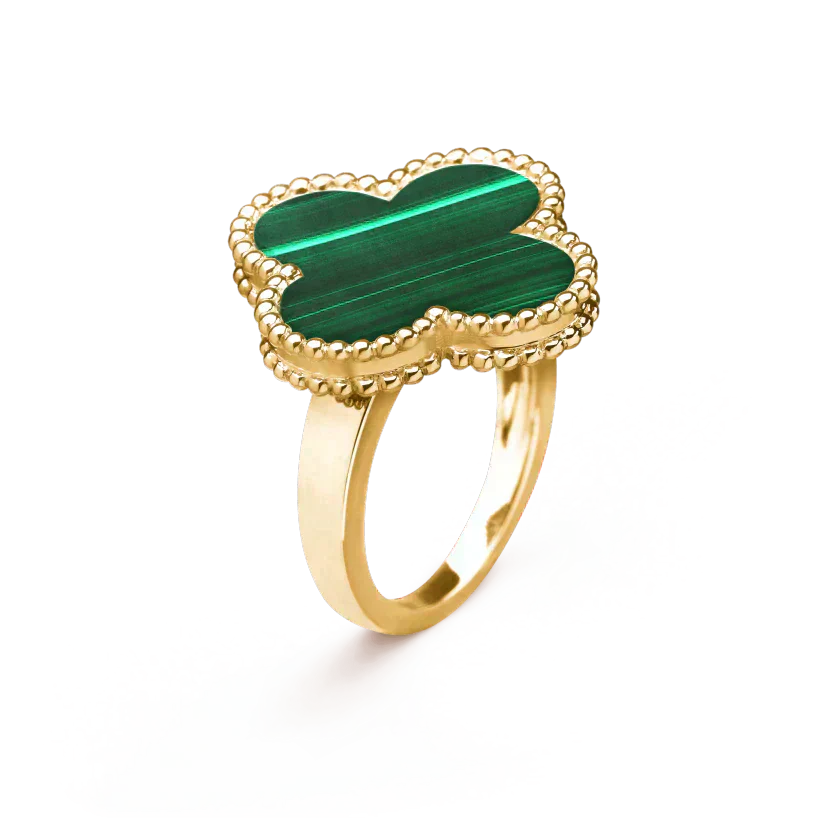 [Am jewelry]CLOVER MALACHITE RING