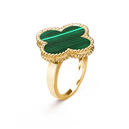 [Am jewelry]CLOVER MALACHITE RING