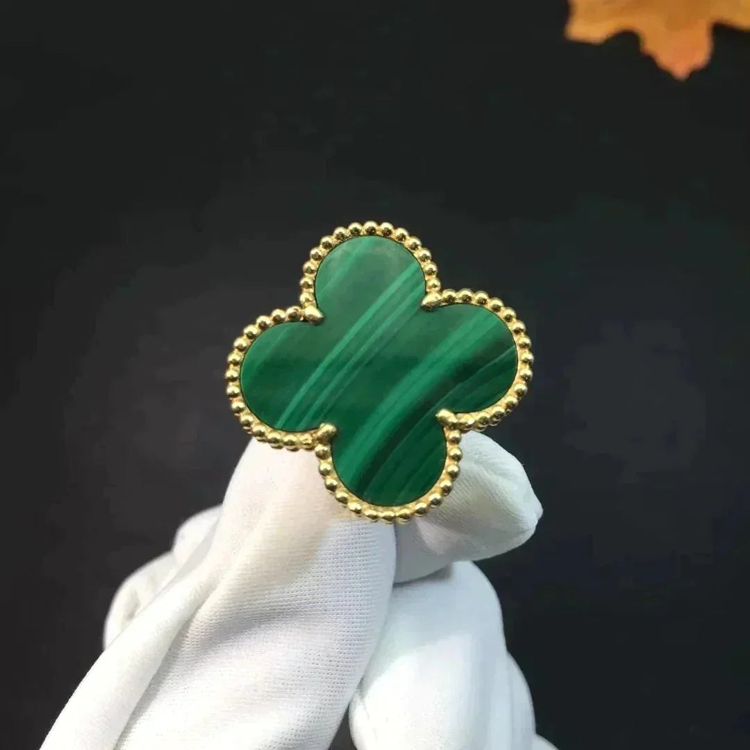 [Am jewelry]CLOVER MALACHITE RING