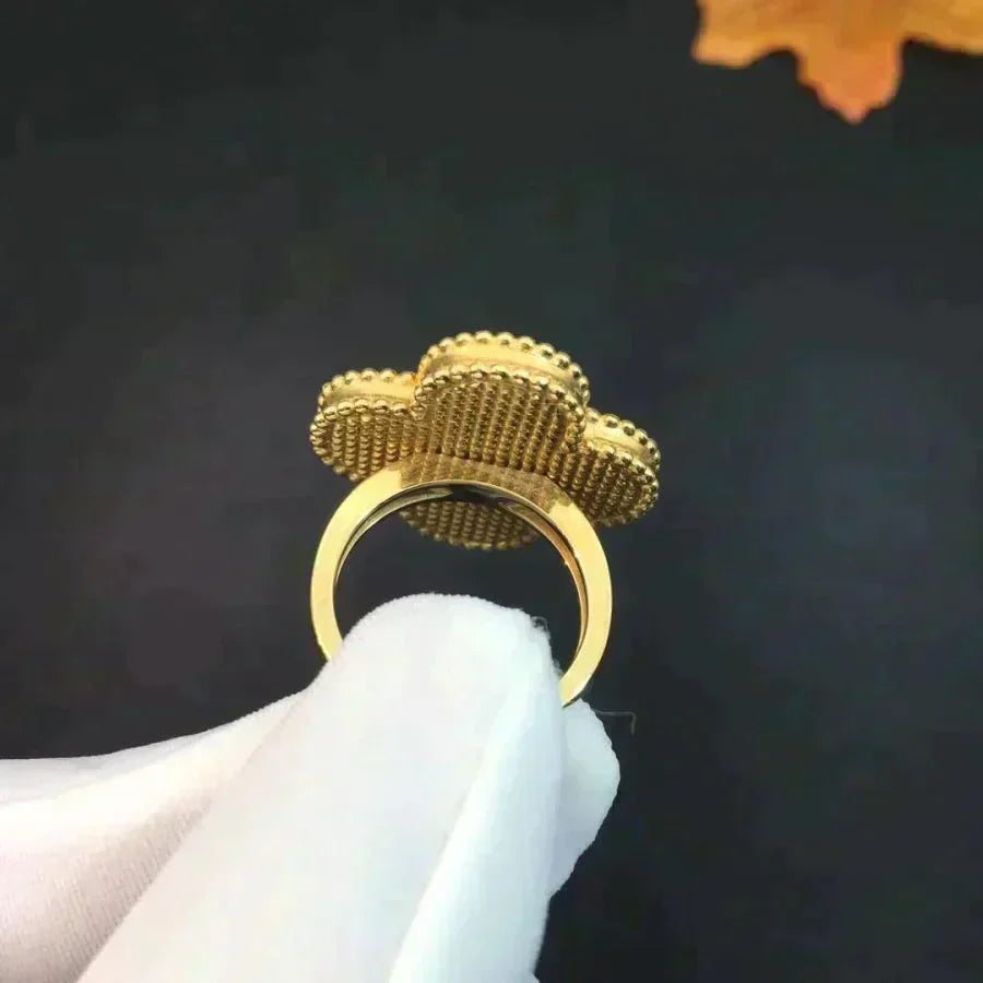 [Am jewelry]CLOVER MALACHITE RING