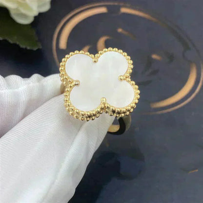 [Am jewelry]CLOVER WHITE MOP RING