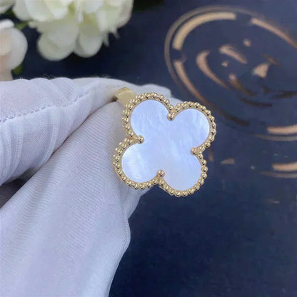 [Am jewelry]CLOVER WHITE MOP RING