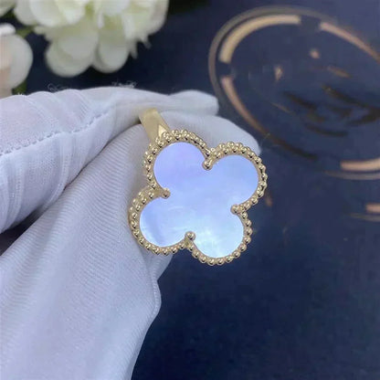 [Am jewelry]CLOVER WHITE MOP RING