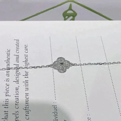 [Am jewelry]CLOVER  SINGLE FLOWER BRACELET SILVER