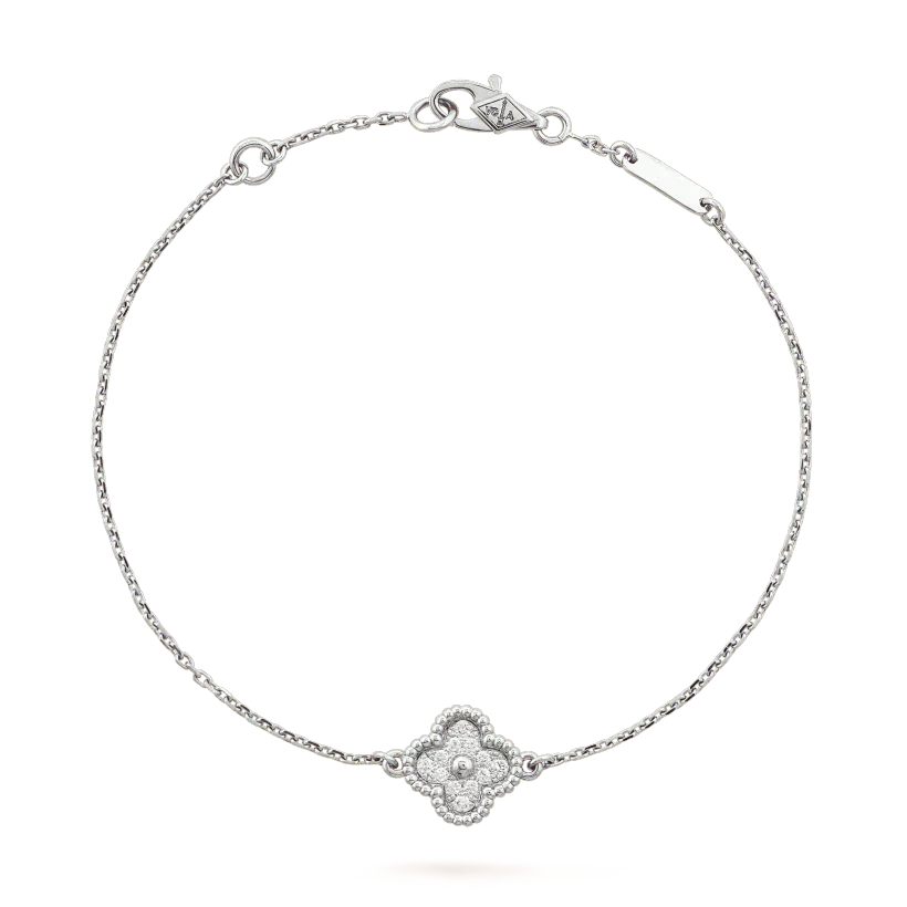 [Am jewelry]CLOVER  SINGLE FLOWER BRACELET SILVER