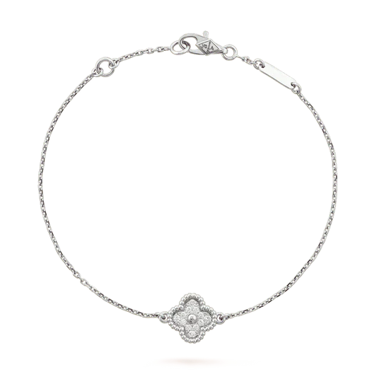 [Am jewelry]CLOVER  SINGLE FLOWER BRACELET SILVER